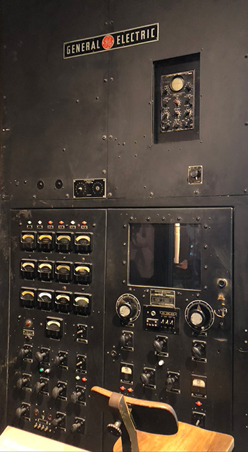 An original calutron cubicle on display  at the American Museum of Science and Energy, Oak Ridge, Tennessee.